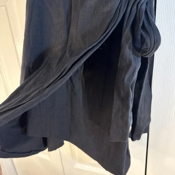 Gianni‎ Bini Women's 4 Dress Wrap Linen Blend Belt Spaghetti Straps Black EUC - Picture 4 of 8